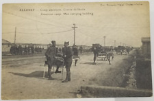 World War I American Military Camp at Allerey Eastern France Railway Postcard picture