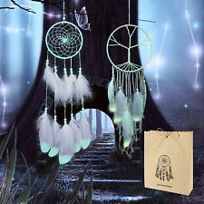 2X Dream Catcher Wall Hanging Fluorescence Feathers Home Bedroom Wall Decoration picture
