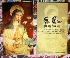 St. Saint Clare with Prayer + Quote - Paperstock Holy Card picture
