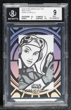 2015 Topps Star Wars High Tek Sketch Cards 1/1 Unknown Artist BGS 9 MINT w3d picture