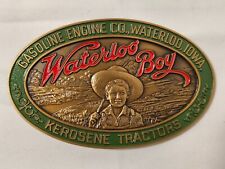 JOHN DEERE 1990 WATERLOO GASOLINE ENGINE CO WATERLOO BOY TRACTOR BELT BUCKLE picture