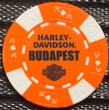 Budapest Harley-Davidson® in Budapest, Hungary Collectible Poker Chip Orng/White picture