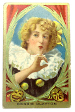 1910 T27 Actress Series BESSIE CLAYTON gold border Fatima Tobacco Card picture