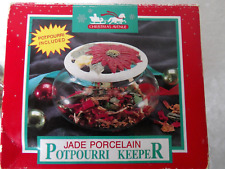 Vintage Jade Porcelain and Glass Potpourri Keeper/Trinket by Christmas Avenue picture