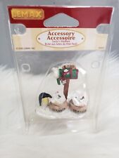 Lemax Christmas Village Town Santa's Mailbox 64463 Penguin Bags Of Letters Mail picture