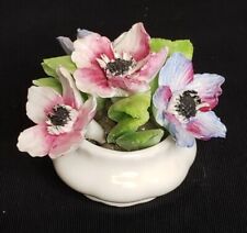 Vintage Royal Albert Capodimonte Style Anemones 3.5x2.5 No Chips picture