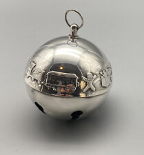 VTG Wallace Annual Christmas  Sleigh Bell Silver Plated Ornament 1974 picture