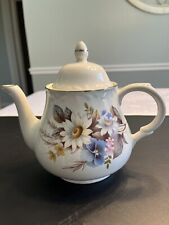 Vintage Arthur Wood Porcelain Ceramic Flowers Floral Teapot 5990 ~ England picture