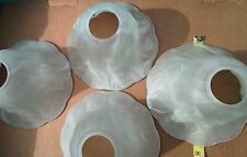 4 Lovely Antique Victorian Leaf & Vine Etched Shades for Gas Electric Fixtures picture