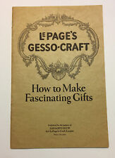 Vintage LePage’s Gesso Craft How To Make Fascinating Gifts, 1926, Printed In USA picture