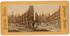 c1900's Colorized Stereoview Card House of Parliament, Old Palace Yard England picture
