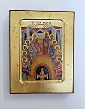 Greek Russian Orthodox Lithography Mounted Pentecost Pentikosti  14*18cm picture