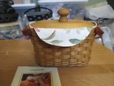 Longaberger Small Library JOURNAL Basket with Protector Liner & Custom Lid picture