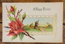 A Happy Easter - Rose w/ Windmill - 1907-1915 Postcard picture