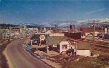 TRUCKEE, California CA ~  STREET SCENE Texaco Station  c1950s Postcard picture