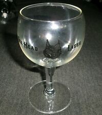 RARE Early Fox Head Lager Beer, Fancy Fragile Stem Glass, Waukesha Wisconsin picture