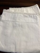 Standard White Cotton Pillowcase Pair / Set 2 with crochet trim - ships free picture