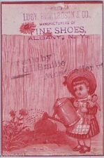 Luby, Richardson & Co., Fine Shoes, Baby w/ Doll,1880's Victorian Trade Card picture
