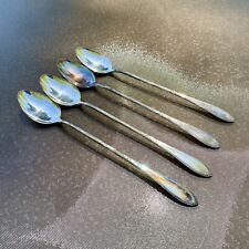 Set Of Four (4) New England Silver Plate Silverplate Silverware Iced Tea Spoons picture