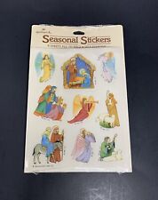 Vintage 80’s 1983 Hallmark Christmas NATIVITY Scenes Sticker Sheets New SEALED picture