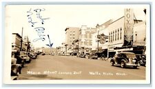 c1940's Main Street Looking East Walla Walla Washington WA RPPC Photo Postcard picture