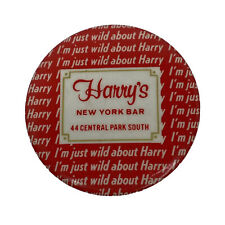 VINTAGE Harry's New York Bar LARGE  3” Pin pinback button picture