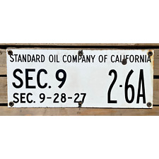 Standard Oil Company of California Vtg Porcelain Oil Lease Sign Oilfield 955A picture