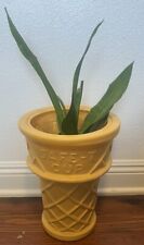 Blow Mold Giant Plastic Safe T Cup Cone Bottom Planter Barrel-PLANT NOT INCLUDED picture