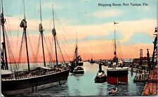 Postcard Shipping Scene in Port Tampa, Florida~1935 picture