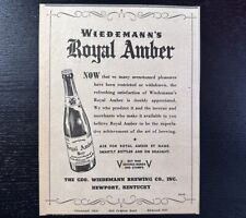 1943 Wiedemann Brewing Co Beer Royal Amber Newspaper Ad WWII WW2 Newport KY picture