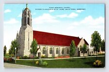 Postcard Nebraska Boys Town NE Dowd Memorial Chapel Flanagan 1940s Linen picture
