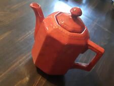 MCM Rosenthal Netter Teapot Red Mottled Italian Pottery with Lid picture
