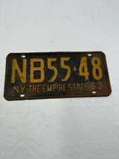 Vintage 1953 New York NY License Plate Tag The Empire State Antique # NB55 48 picture