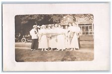 c1910's Candid Women Pennant Hudson Lake Indiana IN RPPC Photo Postcard picture