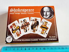 VINTAGE ORIGINAL PLAYING CARDS SHAKESPEARE PIATNIK 2445 RUMMY PLAYING CARDS NEW picture