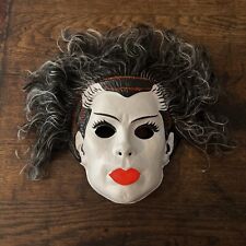 Vintage Bride of Frankenstein Plastic Mask Halloween 70s 80s Mask picture