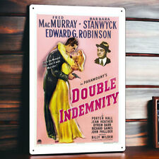Double Indemnity Metal Movie Poster Tin Sign Plaque Wall Decor Film 8