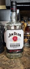 Empty Glass Jim Bean Bourbon Liquor Bottle picture