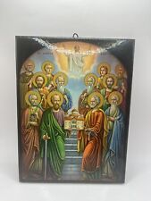 Orthodox Icon Synaxis of the twelve Saint Apostles Orthodoxe ikone One Board picture