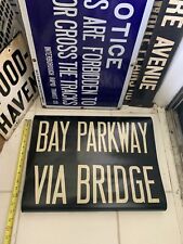 1948 NY NYC BMT SUBWAY ROLL SIGN BAY PARKWAY BRIDGE GRAVESEND MIDWOOD BROOKLYN picture