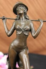 Broadway Dancer Nude Showgirl Chorusline Bronze Marble Statue Theater Lost Wax picture