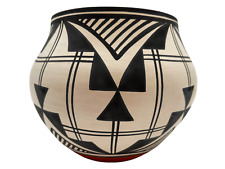 Native American Pottery Acoma Handmade Hand Painted Pot David Antonio picture