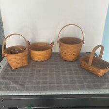 Vintage Longaberger Baskets Lot Of 4 picture