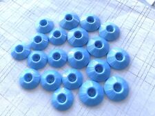 Vintage Plastic Baby Blue Buttons NOS Two Sizes Lot of 20 picture
