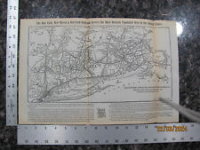 A RARE 1924 NEW YORK NEW HAVEN & HARTFORD RAILROAD SYSTEM MAP w/ CONNECTING RRs picture