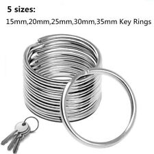 20-100pcs 15mm-35mm Stainless Steel Keyring Split Rings Key Chain Loop Hoops DIY picture