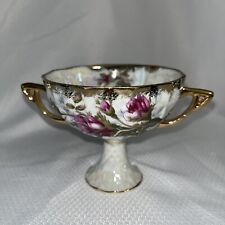 Vntg Royal Sealy Gold Trim Japan Doble Hand aPink Flowers Luster 3.8” picture