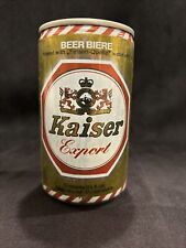 Vintage Kaiser Export 11 1/4 Oz EMPTY Tab Top Beer Can Bottom Opened Germany WOW picture