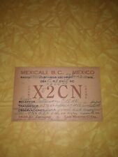Vintage Ham Radio CB Amateur Qsl Qso Card Postcard Mexico X2 1936 picture