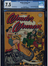 WONDER WOMAN 19 CGC 7.5 1946 GOLDEN AGE DC COMICS UN-RESTORED OFF WHITE TO WHITE picture